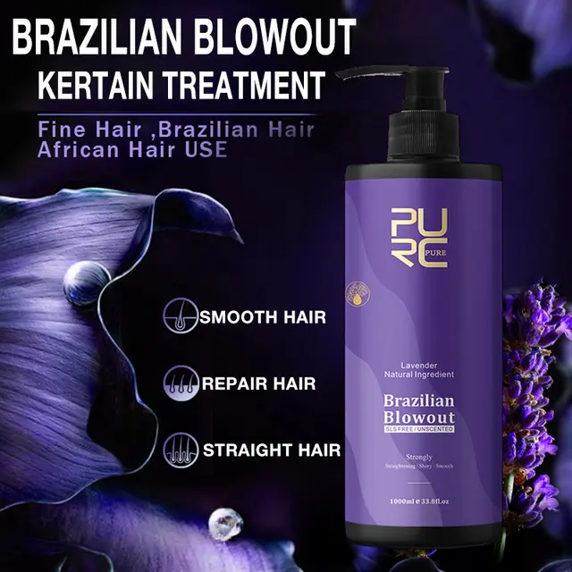 Lavender Keratin Hair Treatment Relaxer and Tamer