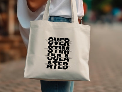 Overstimulated Graphic Design Tote Bag product