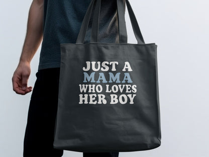 Just A Mama Who Loves Her Boy Tote Bag product type