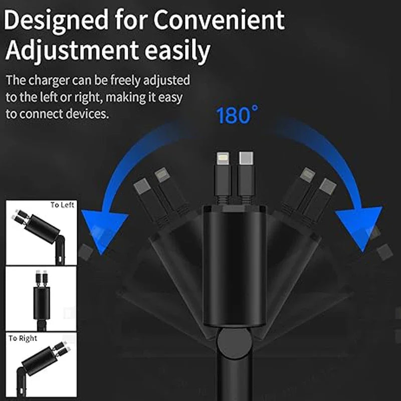 DualRapid™ Retractable Car Charger